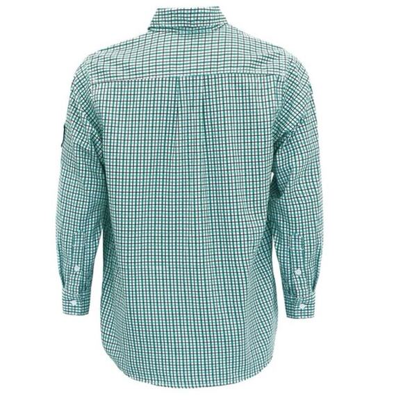 Bocomal Mens Flame Resistant 6.5oz Plaid Button Front Collared Shirt Size Large - Picture 2 of 13